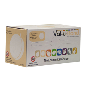 Val-u-Band Latex Free Exercise Band, Peach - Level 1, 6 Yard Roll/Box