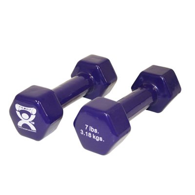 Picture of CanDo CanDo-10-0556-2 7 lbs Vinyl Coated Pair Dumbbell&#44; Purple