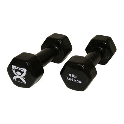 Picture of CanDo CanDo-10-0557-2 8 lbs Vinyl Coated Pair Dumbbell, Black