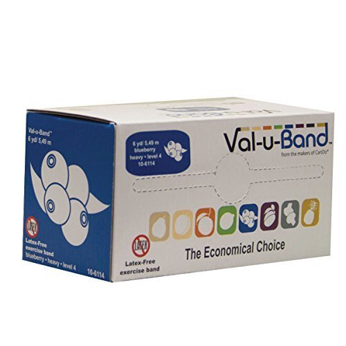 Val-u-Band Latex Free Exercise Band, Blueberry - Level 4, 6 Yard Roll/Box