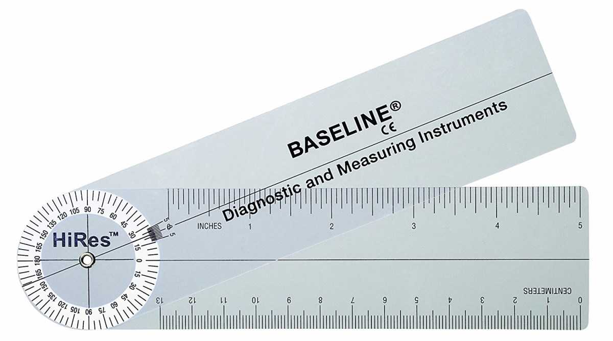 Picture of Baseline Baseline-12-1006HR-25 Hires Rulongmeter Goniometer with 7 in. Arms - Pack of 25
