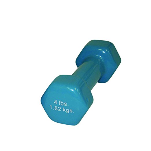 Picture of CanDo CanDo-10-0553-1 4 lbs Vinyl Coated Each Dumbbell, Light Blue