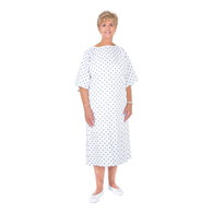 Picture of Essential Medical Essential-Medical-C3010 Standard Patient Gown Fashion - Print on Blue Background