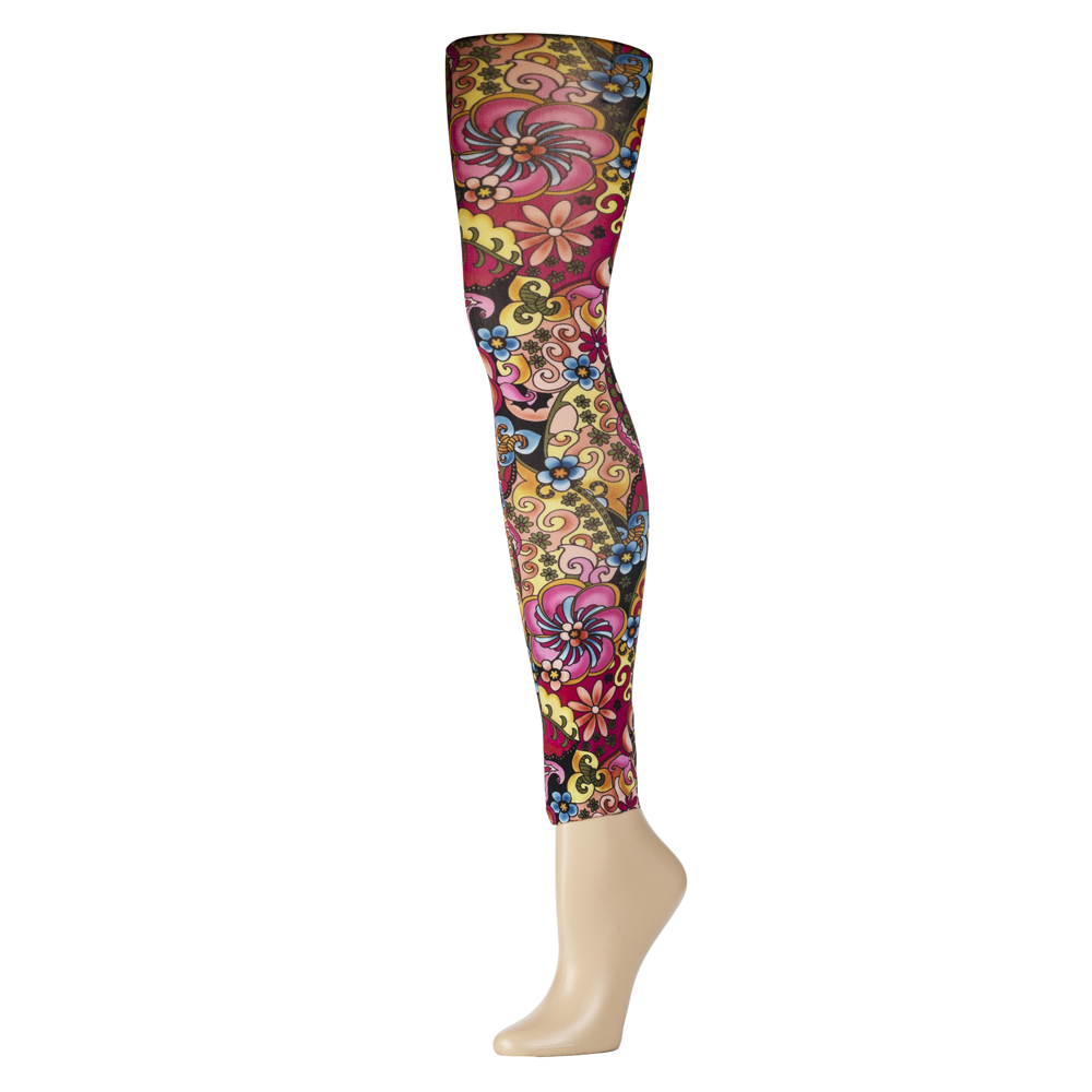 Picture of Celeste Stein Celeste-Stein-625-1538 Womens Leggings with Bright Majik Pattern&#44; Multi Color - Regular
