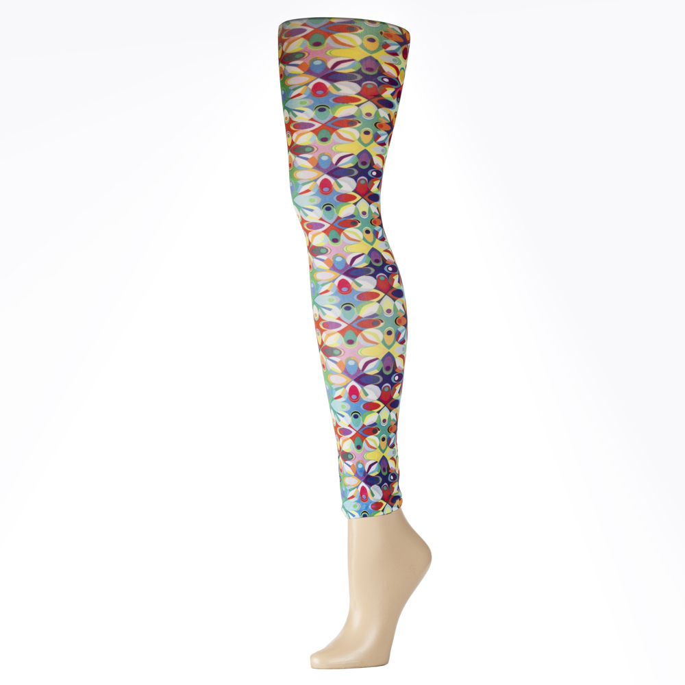 Picture of Celeste Stein Celeste-Stein-625-2083 Womens Leggings with Abstract Colors Pattern&#44; Multi Color - Regular