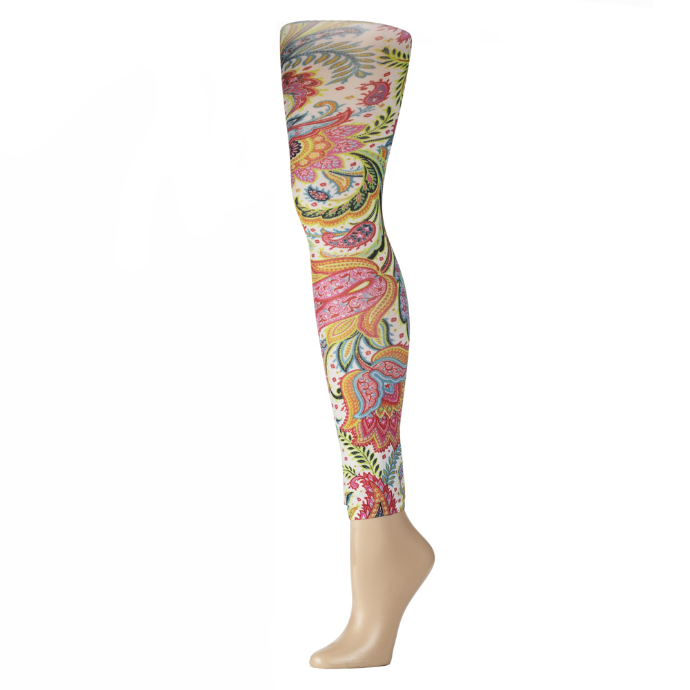 Picture of Celeste Stein Celeste-Stein-625-2218 Womens Leggings with Tropical Calypso Pattern&#44; Multi Color - Regular