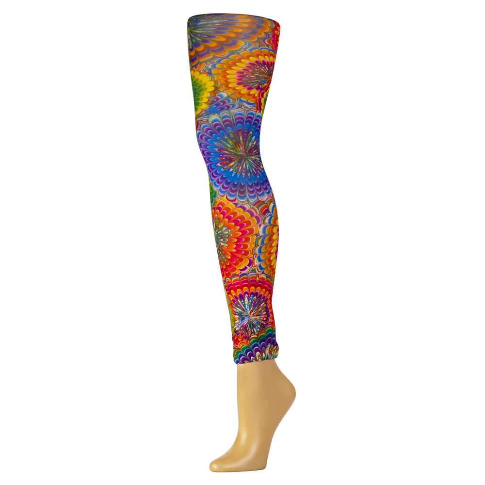 Picture of Celeste Stein Celeste-Stein-625-341 Womens Leggings with Austin Powers Pattern&#44; Rainbow - Regular