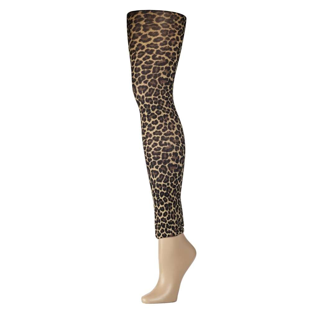 Picture of Celeste Stein Celeste-Stein-625-593 Womens Leggings with Hairy Leopard Pattern, Brown - Regular