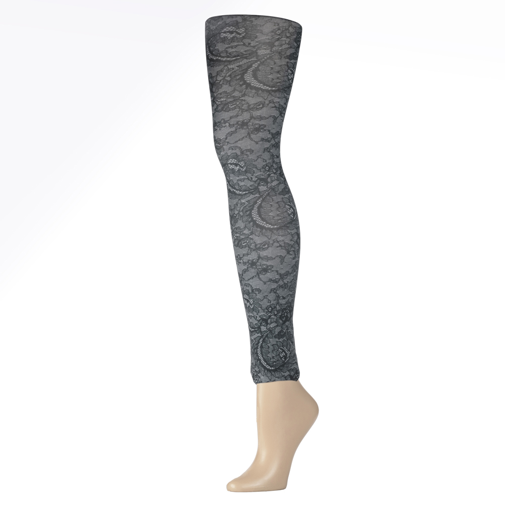 Picture of Celeste Stein Celeste-Stein-625Q-1054 Womens Leggings with Midnight Lace Pattern, Black - Queen