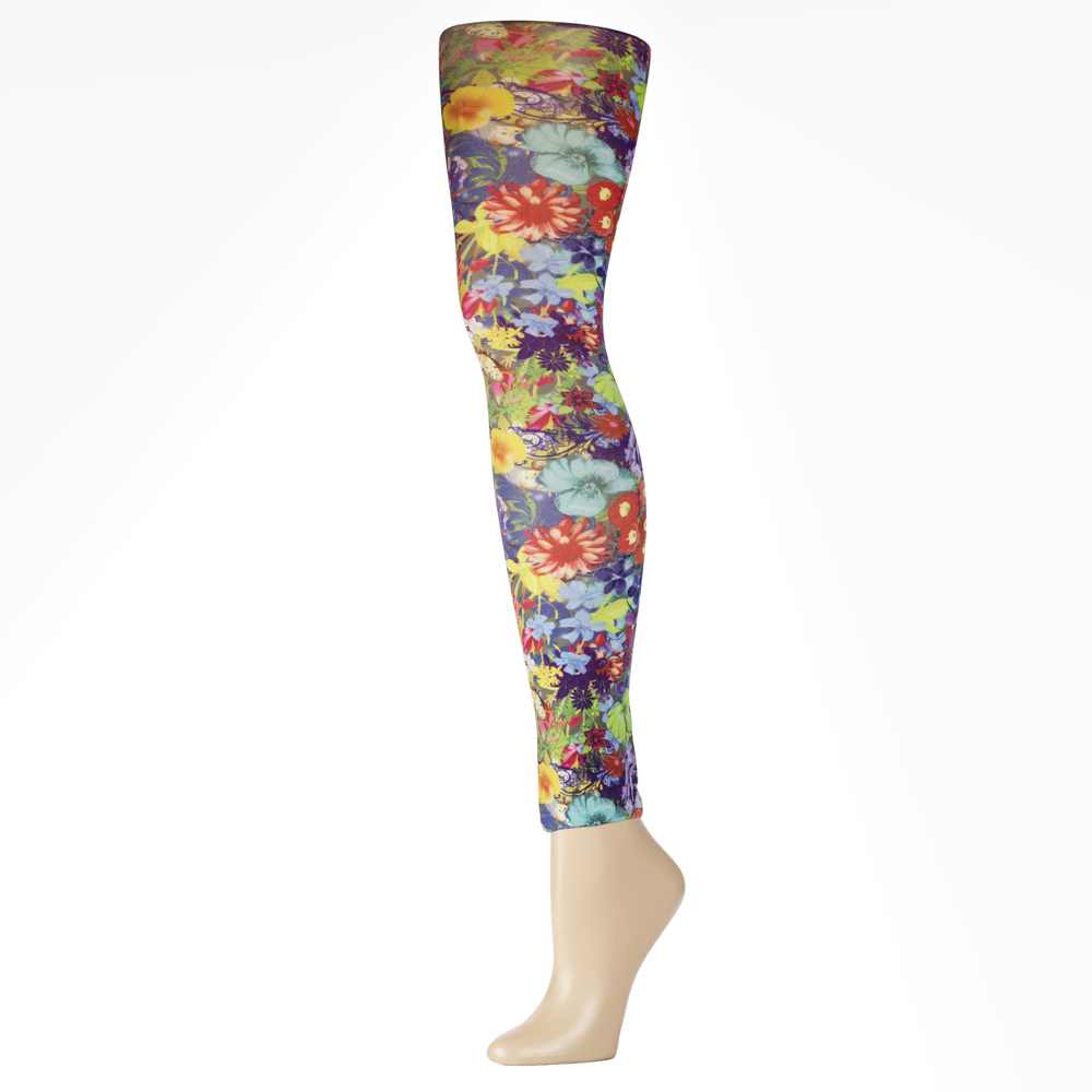 Picture of Celeste Stein Celeste-Stein-625Q-2021 Womens Leggings with Bouquet Pattern, Multi Color - Queen