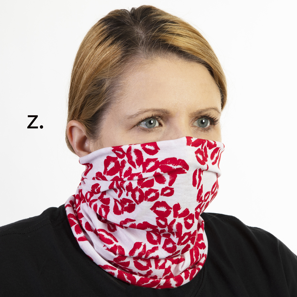 Picture of Celeste Stein Celeste-Stein-B-1812 Face Mask & Buff for Covering with SWAK Red Lips Pattern for Unisex