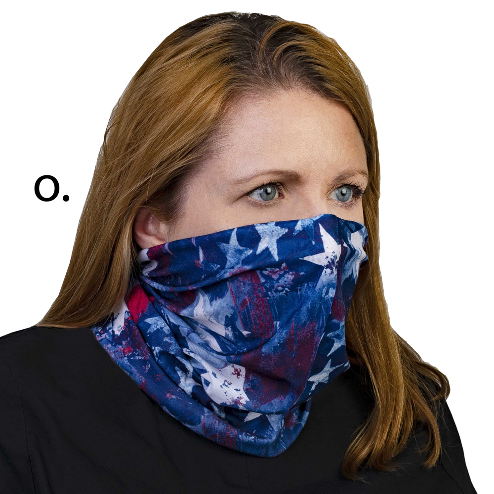 Picture of Celeste Stein Celeste-Stein-B-1967 Face Mask & Buff for Covering with Wavin USA Pattern for Unisex