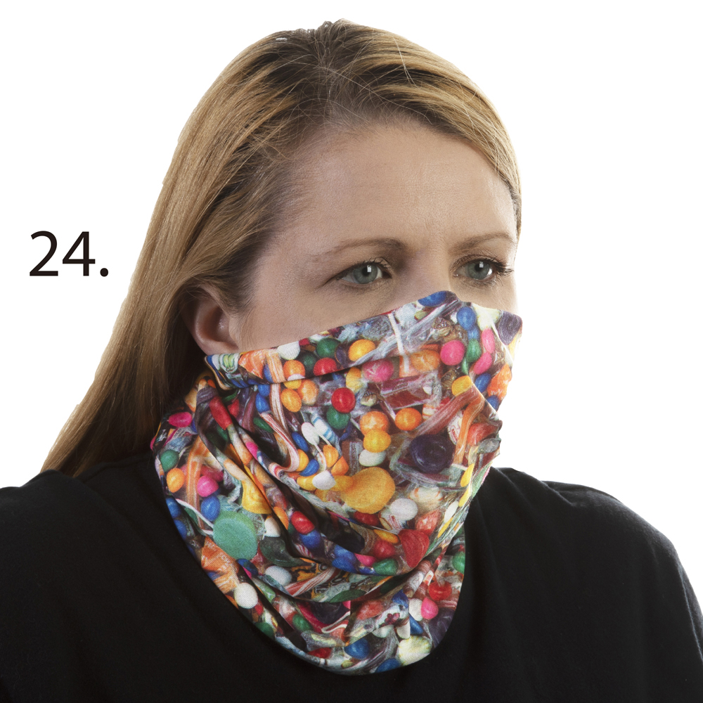 Picture of Celeste Stein Celeste-Stein-B-211 Face Mask & Buff for Covering with Candy Pattern for Unisex