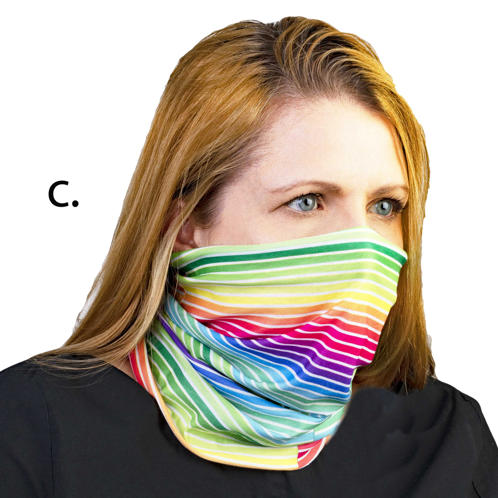 Picture of Celeste Stein Celeste-Stein-B-2209 Face Mask & Buff for Covering with Mixed Stripes Pattern for Unisex