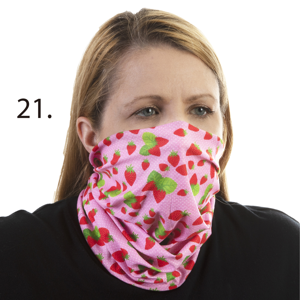 Picture of Celeste Stein Celeste-Stein-B-2225 Face Mask & Buff for Covering with Strawberry Jam Pattern for Unisex