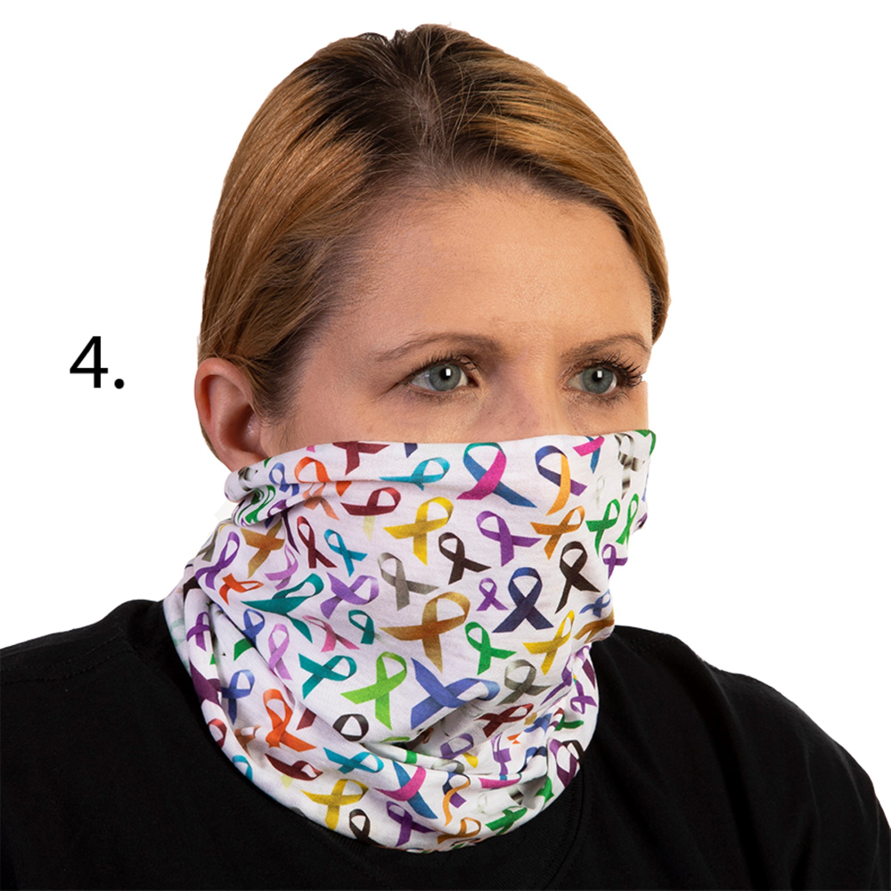 Picture of Celeste Stein Celeste-Stein-B-2229 Face Mask & Buff for Covering with Multi Ribbons Pattern for Unisex