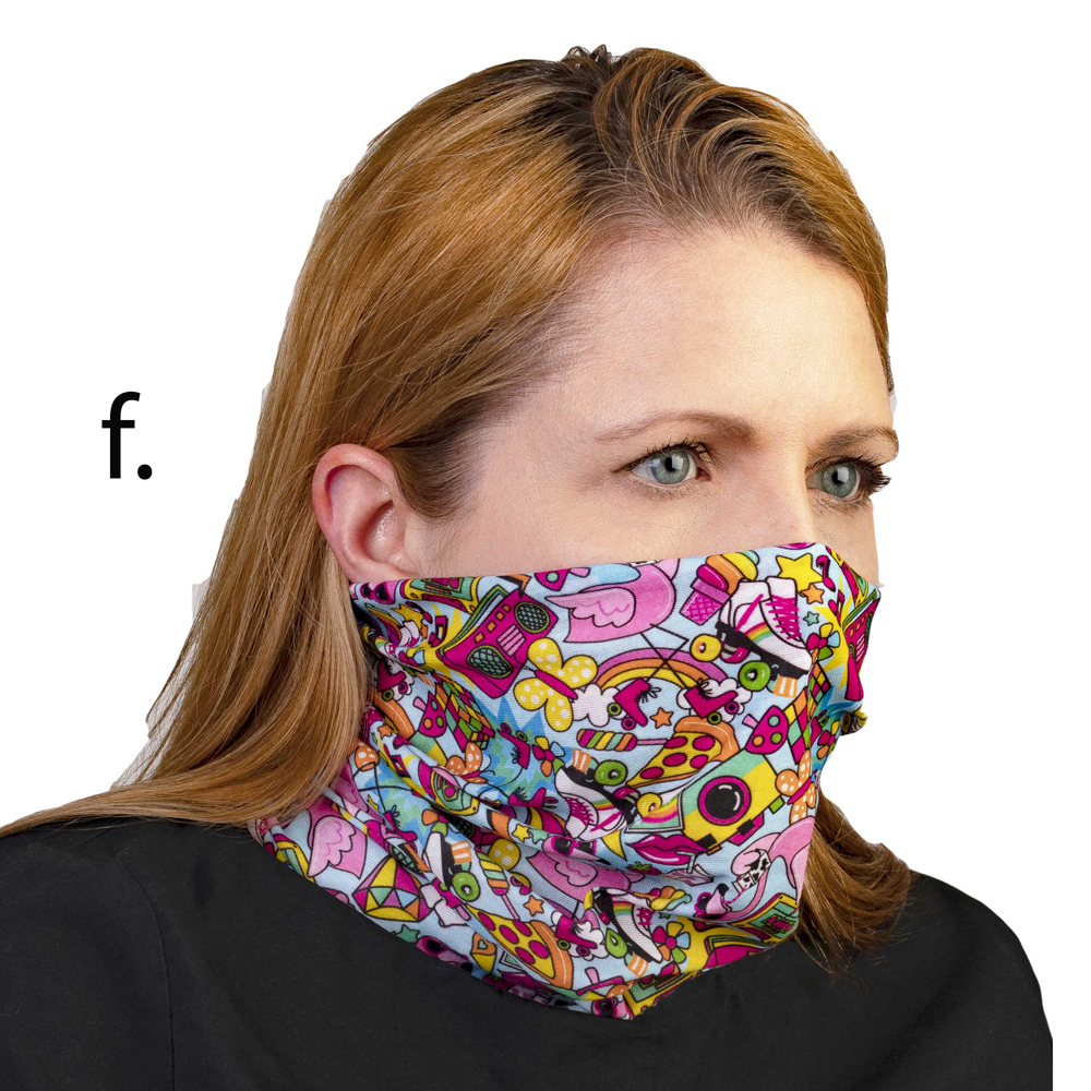 Picture of Celeste Stein Celeste-Stein-B-2256 Face Mask & Buff for Covering with 80s Remix Pattern for Unisex