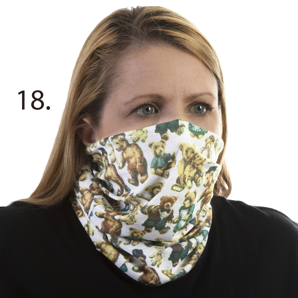 Picture of Celeste Stein Celeste-Stein-B-267 Face Mask & Buff for Covering with Teddy Bears Pattern for Unisex