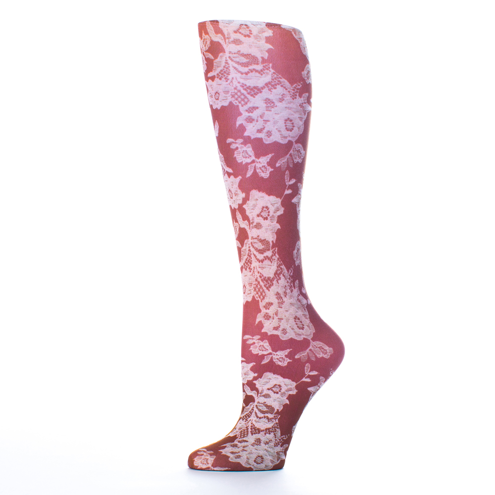 Picture of Celeste Stein Celeste-Stein-CH187-2136 15 in. Kids Knee Sock with Yoga Lace Pattern&#44; Brown
