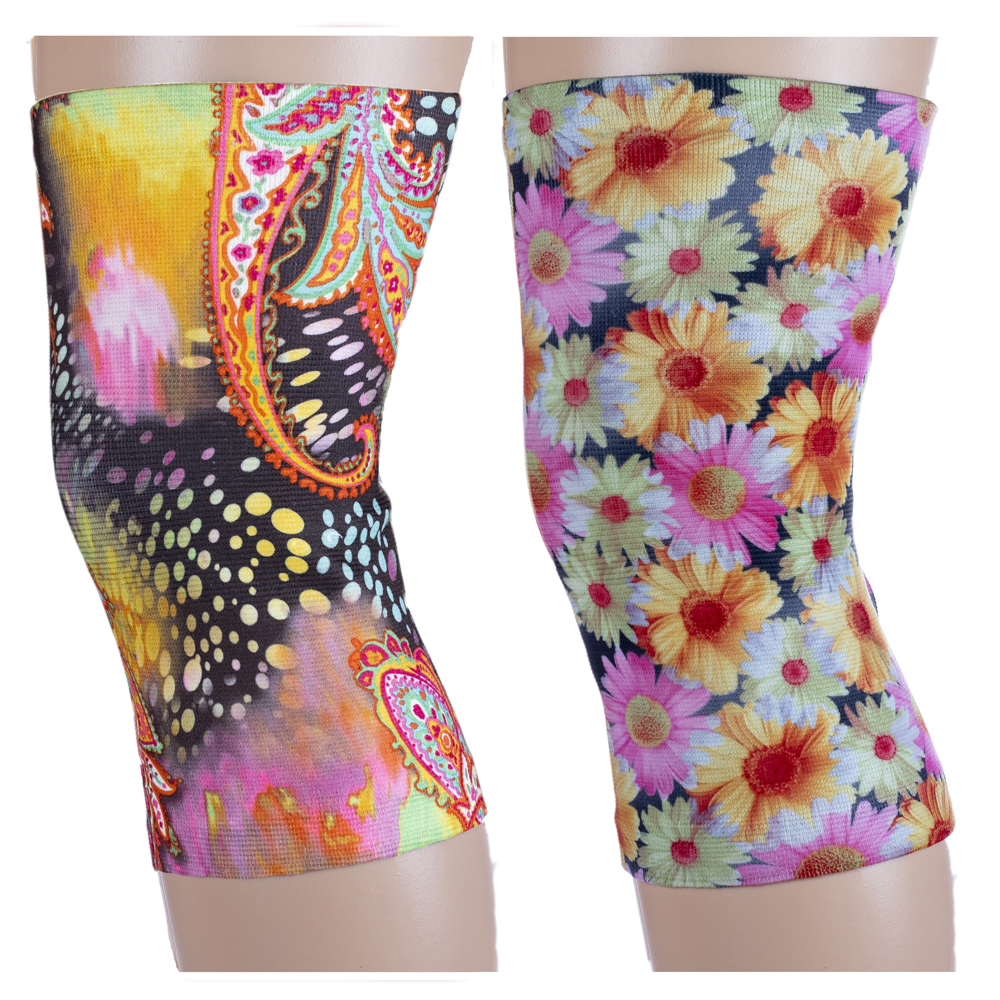 Light & Moderate Knee Support Set with Multi Gogo & Daisies Pattern, Multi Color - Regular