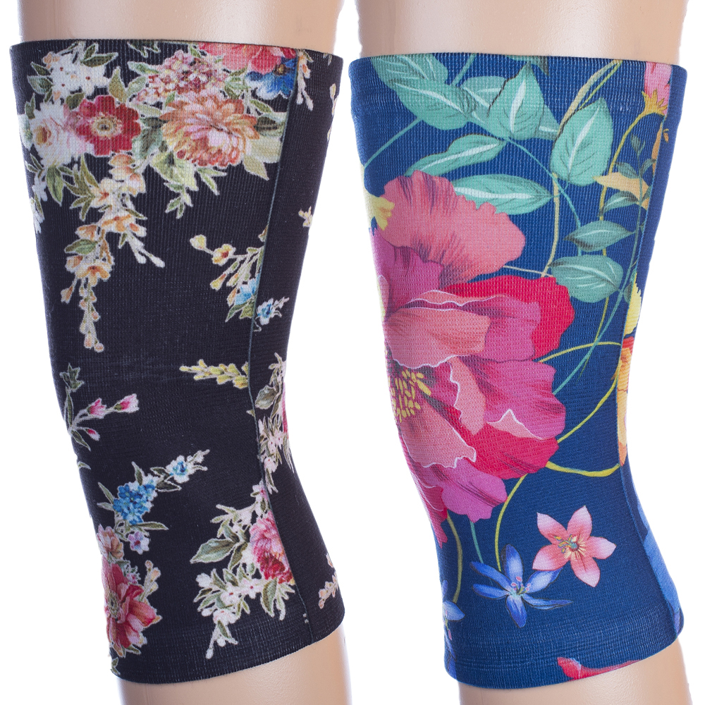 Knee Support Set with Paradise & Renees Garden Pattern, Multi Color - Regular