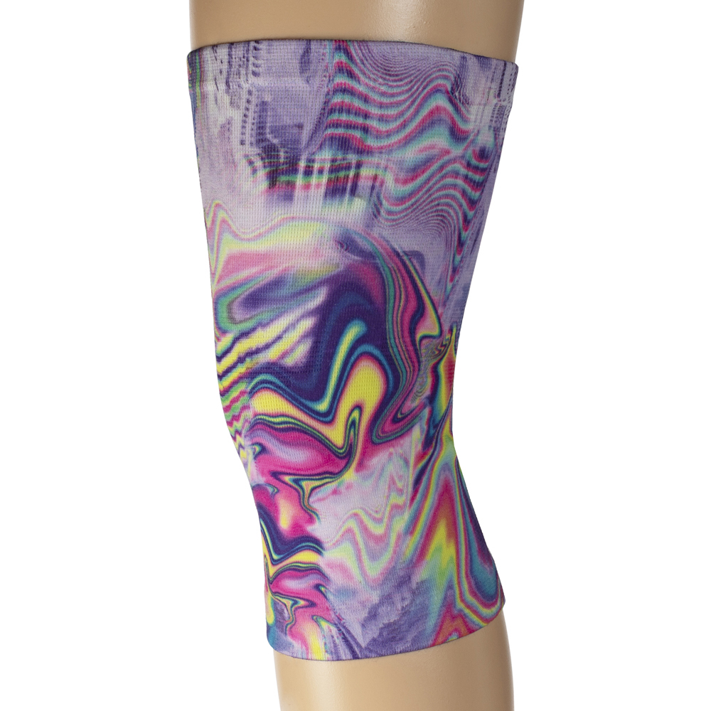 Womens Light & Moderate Knee Support with Oilescent Pattern, Purple - Regular