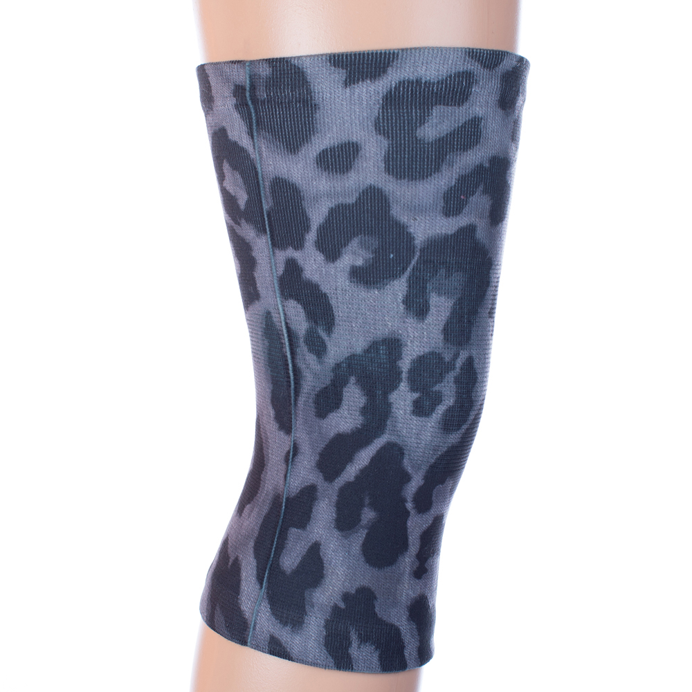 Womens Light & Moderate Knee Support with Cougar Denim Pattern, Blue - Queen