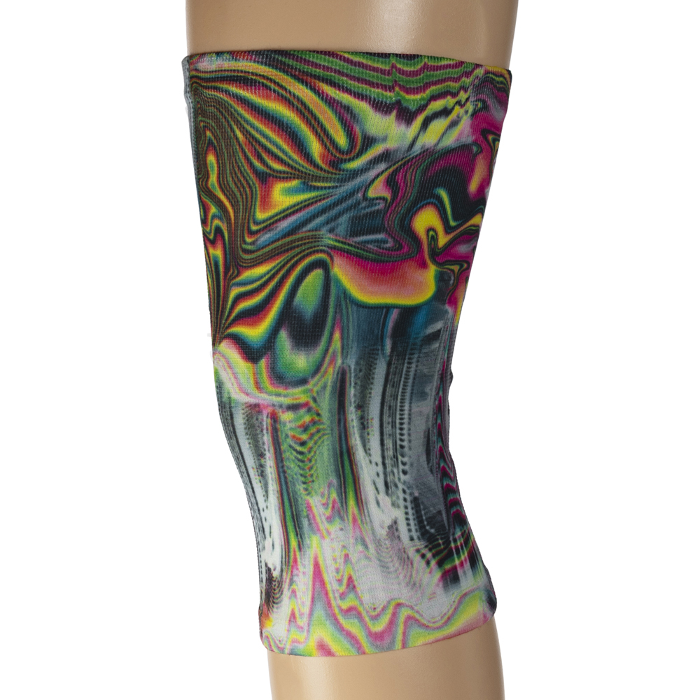 Womens Light & Moderate Knee Support with Summer Blush Pattern, Black - Queen