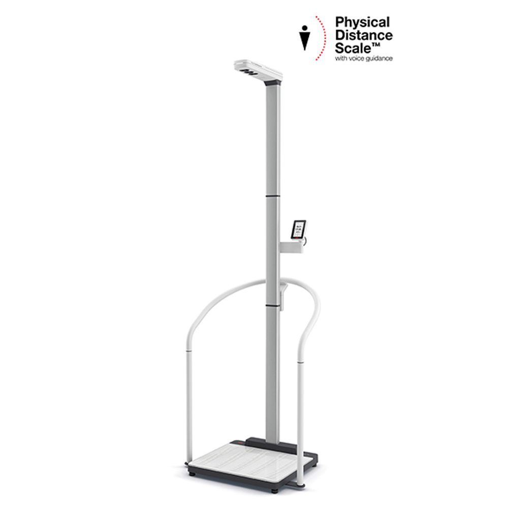 EMR-Validated Touch-Free Scale with Ultrasonic Height Rod & Handrail