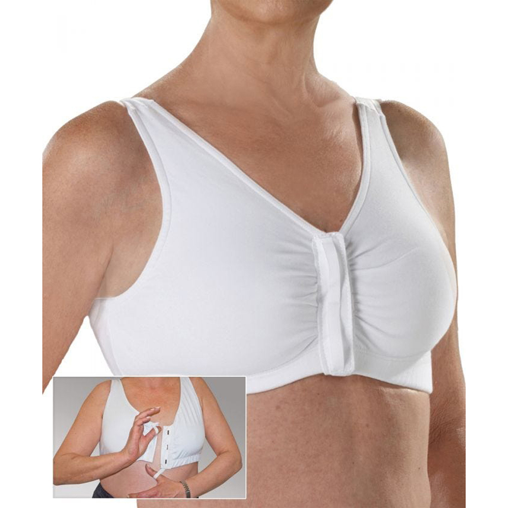 Picture of Silverts Adaptive Silverts-SV18440-SV39-34 Women Bra Front Closure for Seniors&#44; White - Size 34