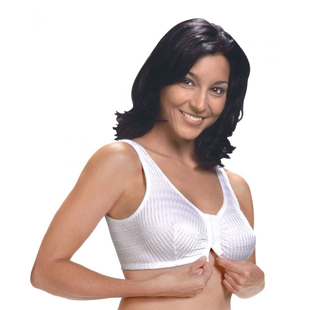 Picture of Silverts Adaptive Silverts-SV18460-SV39-42 Women Front Closure Comfort Bras&#44; White - Size 42