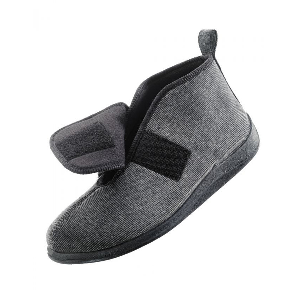 Picture of Silverts Adaptive Silverts-SV51180-SV18-9 Comfortrite Wide Slippers for Men&#44; Grey - Size 9
