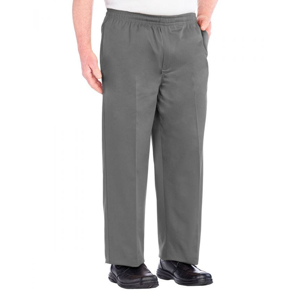 Picture of Silverts Adaptive Silverts-SV50790-SV18-L Regular Mens Cotton Elastic Waist Pant&#44; Grey - Large