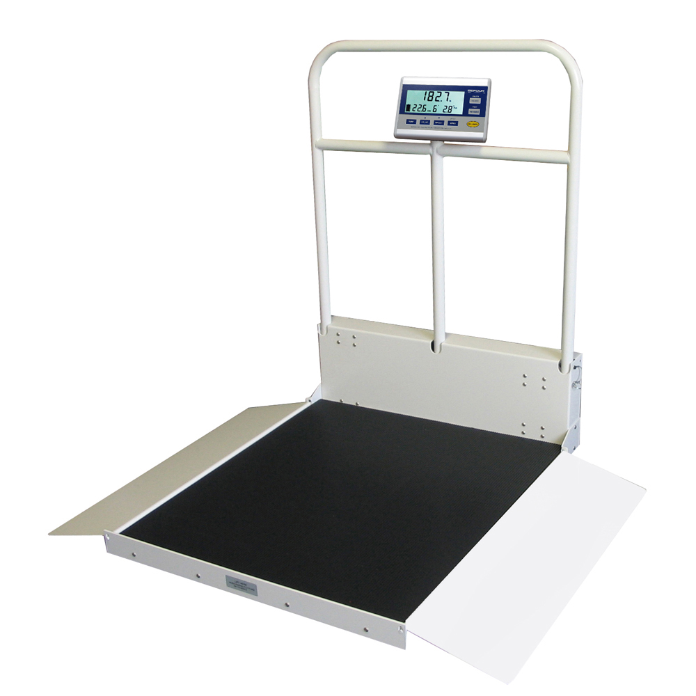Picture of Befour Befour-MX480D 1000 lbs Dual Ramp Folding Wheelchair Scale with Handrail