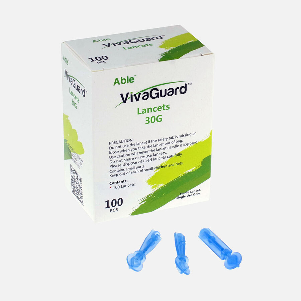 Picture of VivaGuard VivaGuard-VGL01-383-10PK Vivaguard 30G Single Use Lancets - Pack of 1000