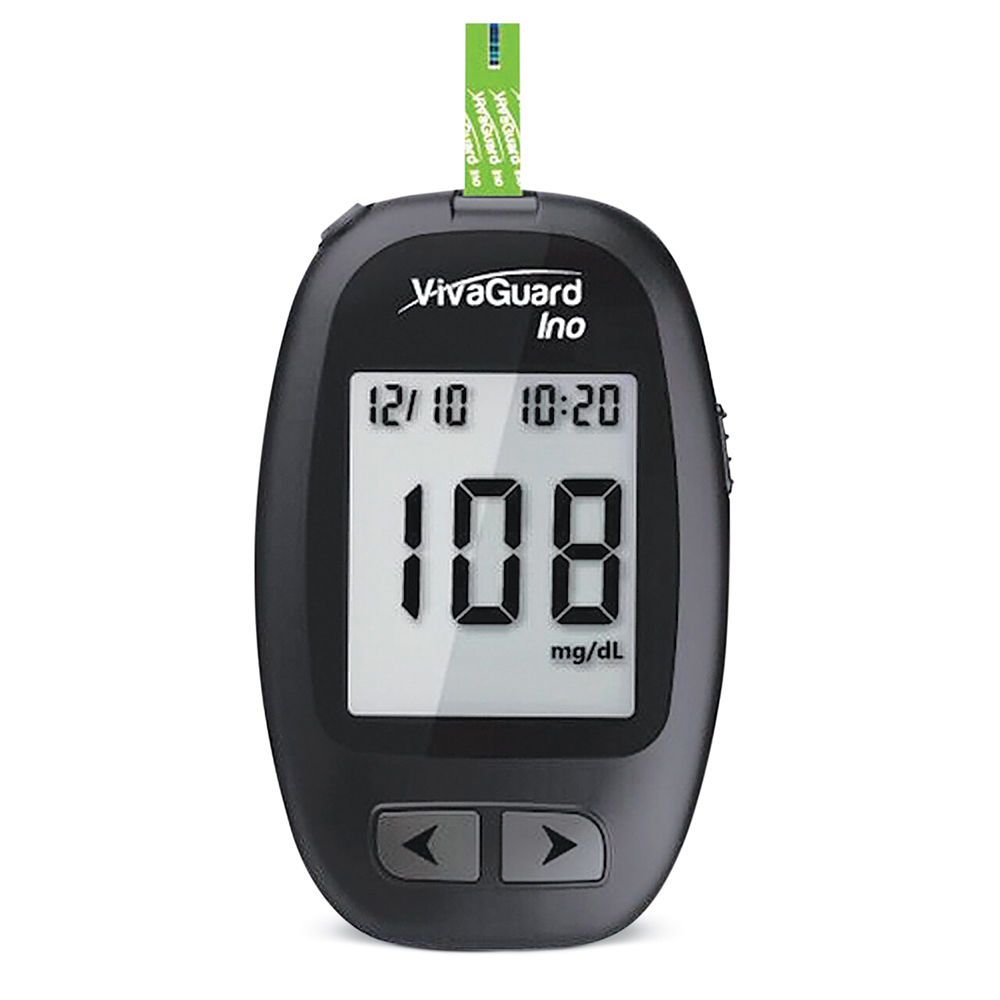 Picture of VivaGuard VivaGuard-VGM01-373-Kit Vivaguard Ino 5 Second Blood Glucose Meter with 500 Test Strips, Black