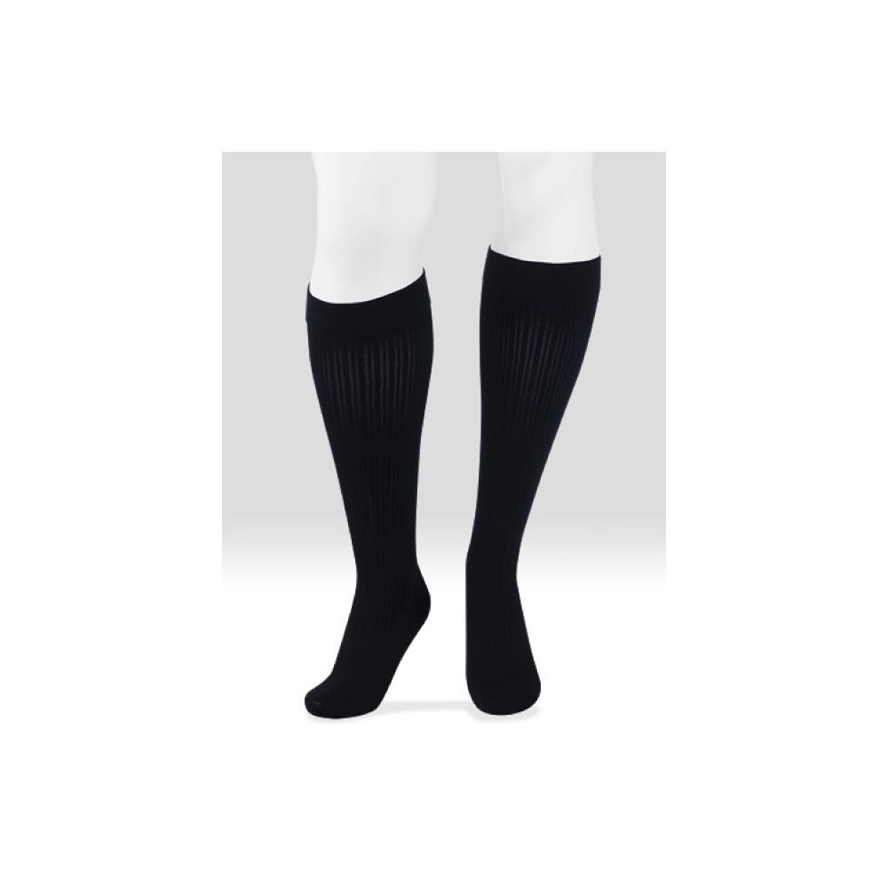 -2661ADS10-S 20 to 30 mmHg Power Cotton Compression Socks for Men, Black - Small
