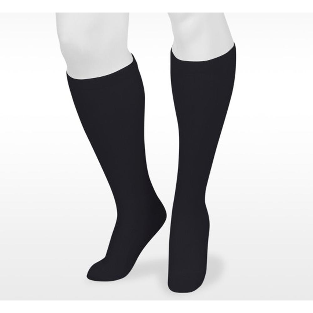 -4701AD10-M Basic Casual Compression Socks, Black - Medium