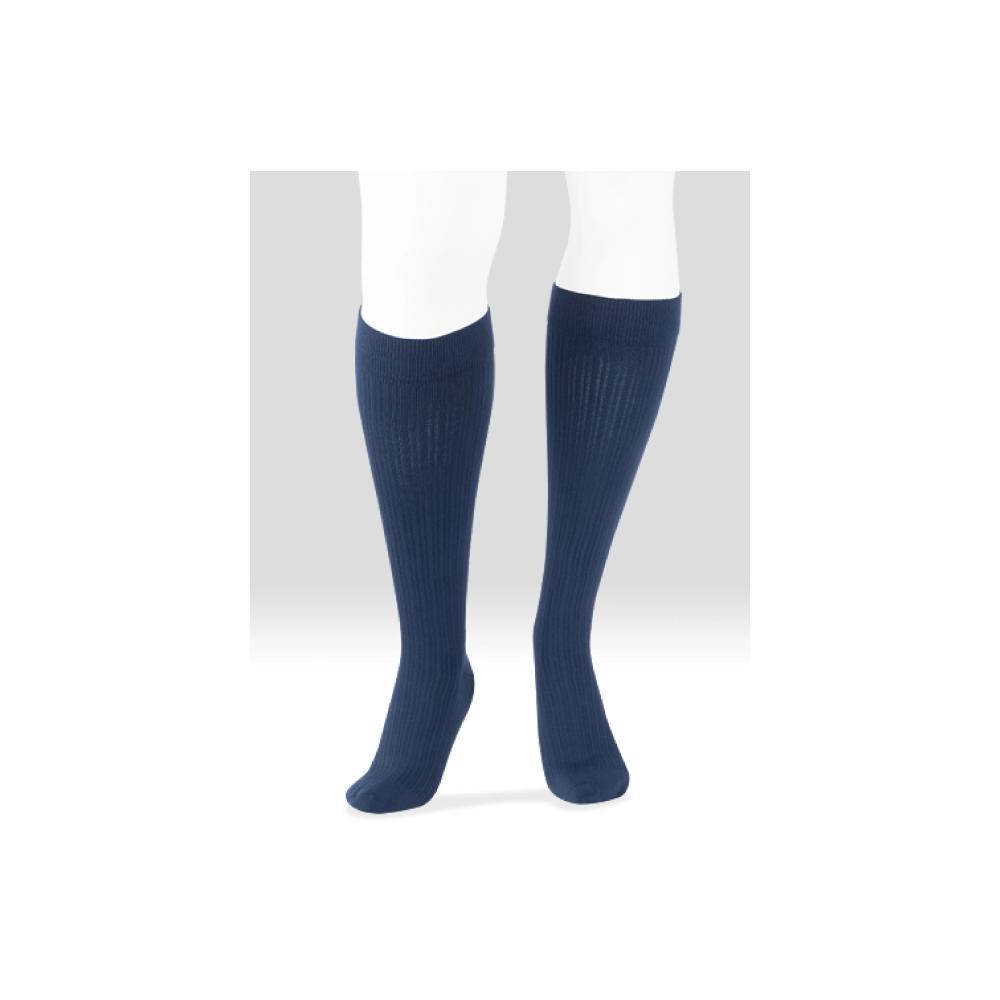 -2661ADT09-M 15 x 18.25 in. Power Cotton Compression Socks for Men, Navy - Medium