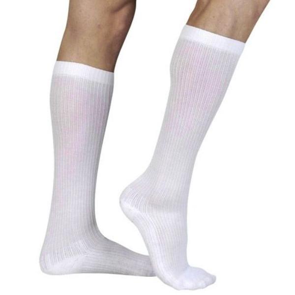 4701AD 2030 mmHg Knee High Compression Socks for Men  Women44 White