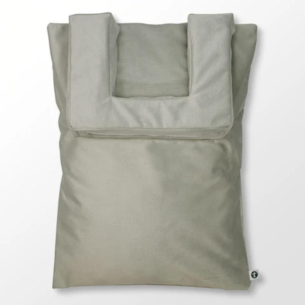 -TauVerGre1100 Vertical Cushioned Pillow Case - Gray