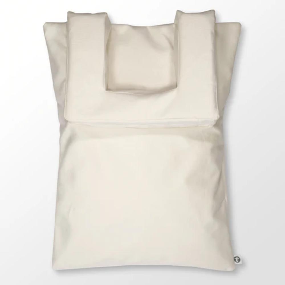 -TauVerIvo1100 Vertical Cushioned Pillow Case - Ivory