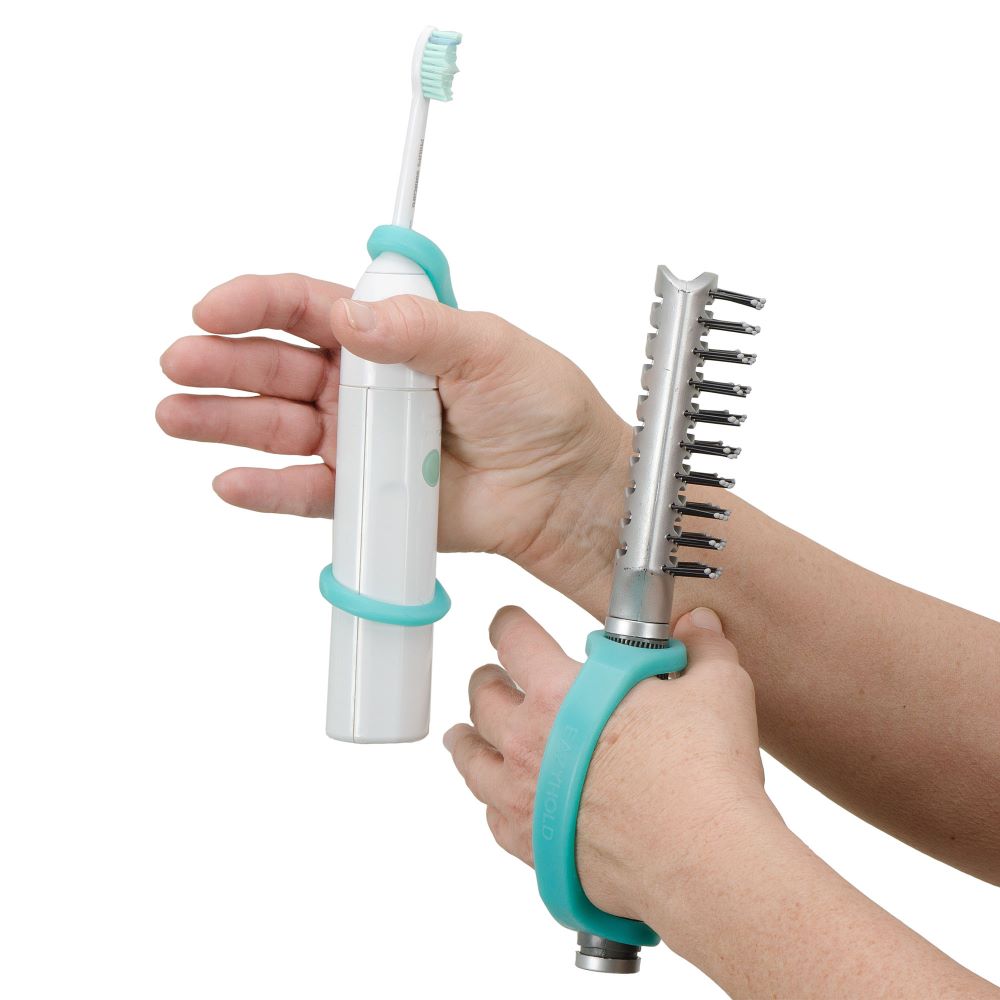 -103 Adaptive Grip Aid - Aqua - Large - Pack of 2