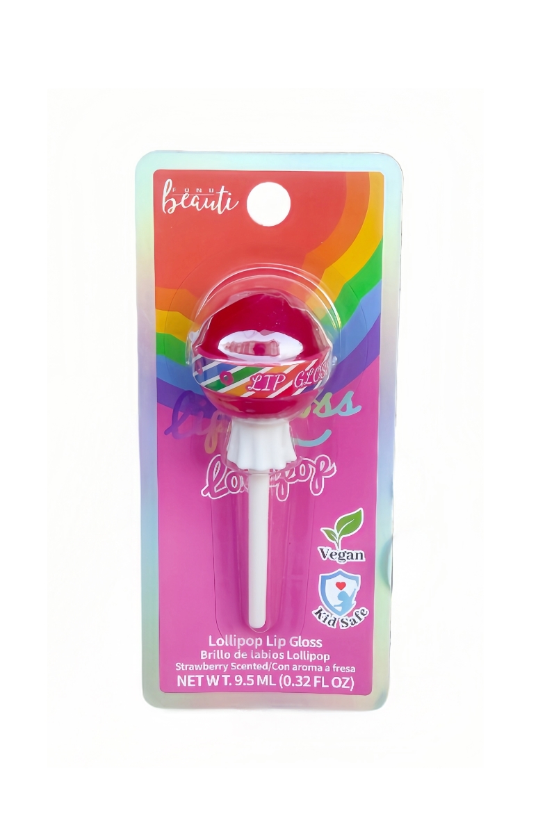XP218  Lollipop Lip Gloss for Kids, Strawberry Scented