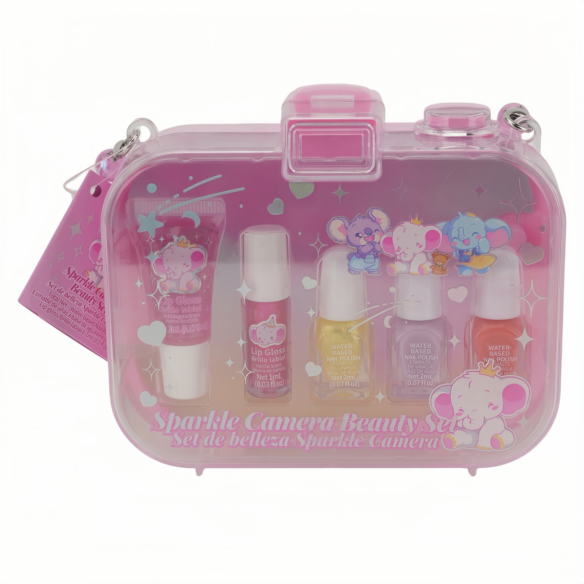 XP360  Sparkle Camera Kids Makeup Set with Camera Case, Lip Gloss & Water-Based Nail Polish, Ages 5+