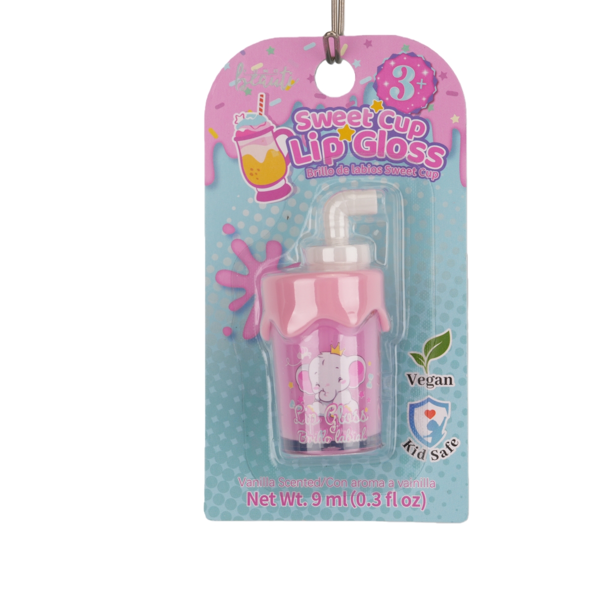 XP298-2  Sweet Cup Lip Gloss for Kids, Vanilla Scented, Ages 3+