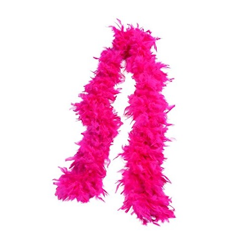 4764-HP-O-S Feathered Boa - Hot Pink - 72 in. - Elegant Accessory