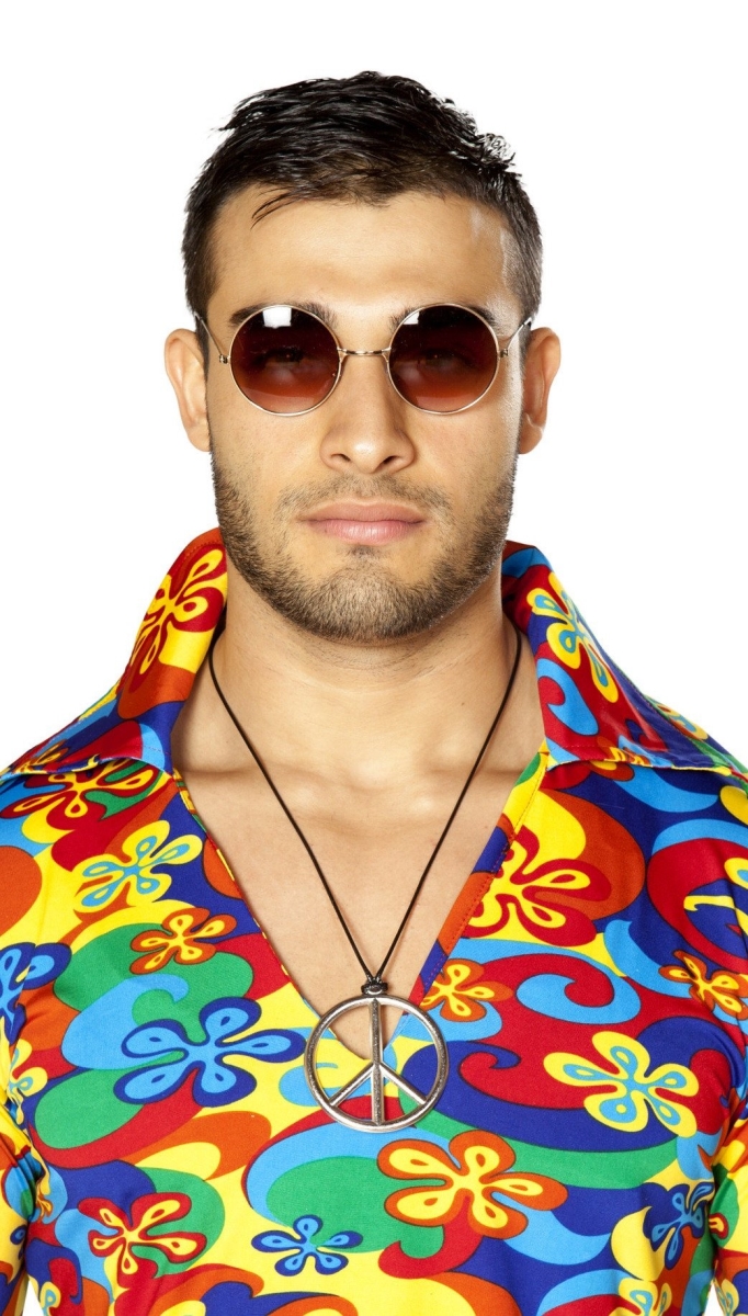 NEC407-AS-O-S Peace Necklace for Men - Silver - One Size - Stylish Accessory