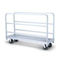 3987 Narrow HD Panel & Sheet Mover with 2 Side Upper & 5 in. Phenolic Casters - 2 Fixed & 2 Swivel