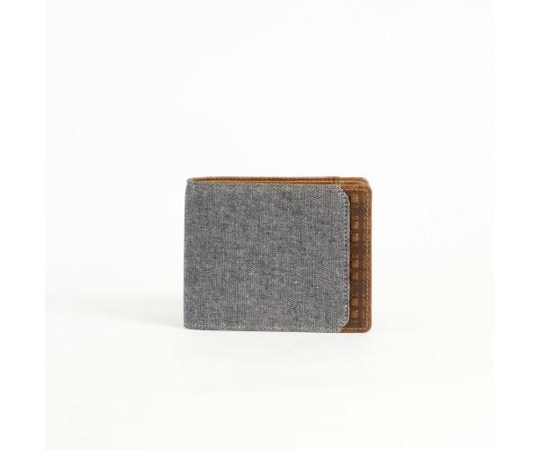 Picture of BOCONI 100-5230 Caleb LTE Slimfold Wallet  Chestnut &amp; Chambray